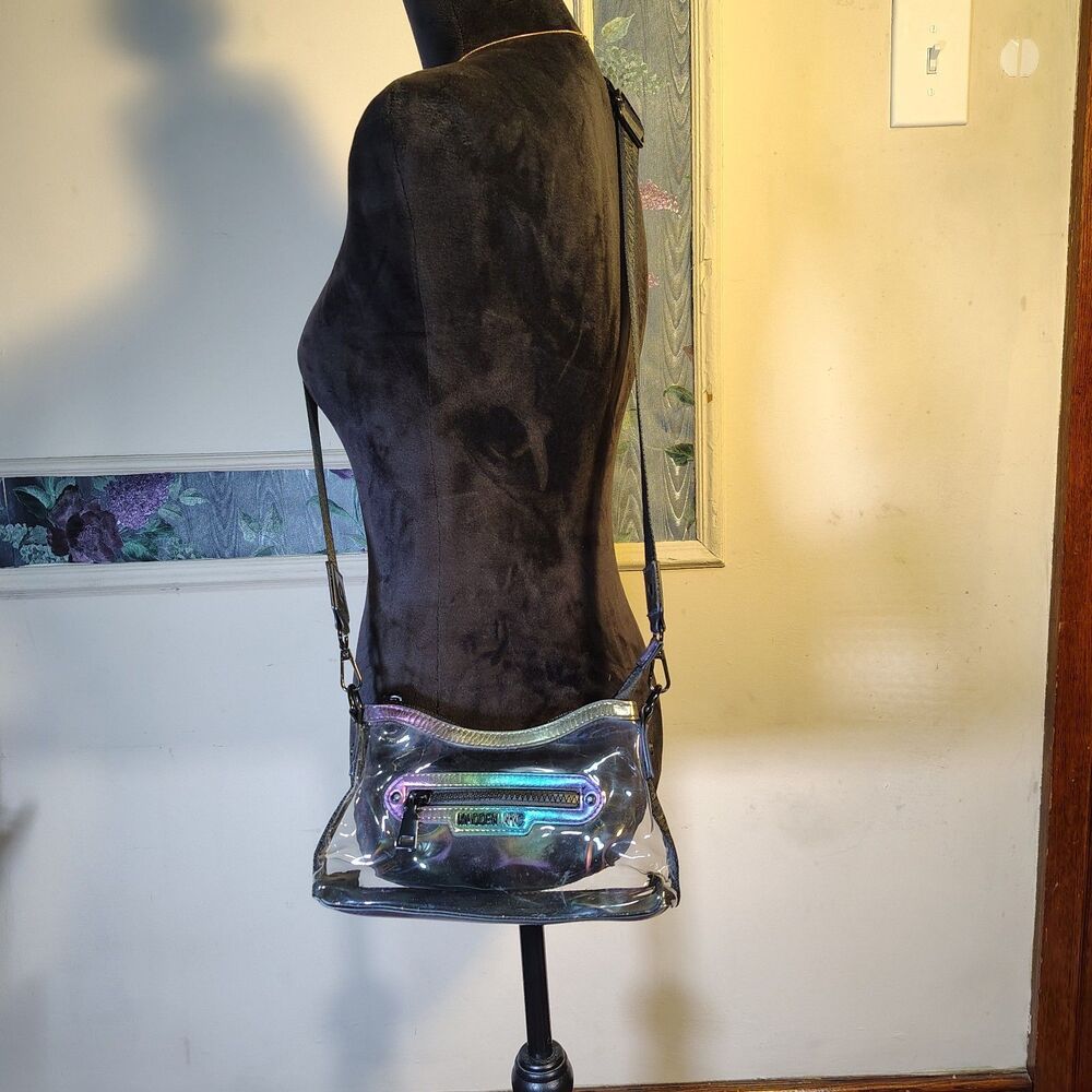 Clear Festival Bag Iridescent Accents Raver Madden NYC Purse